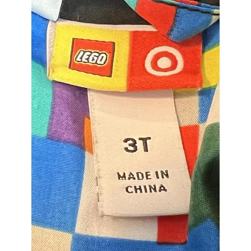 LEGO x Target Toddler 3T Puffer Jacket Vest‎ Convertible Black Blue Purple EUC